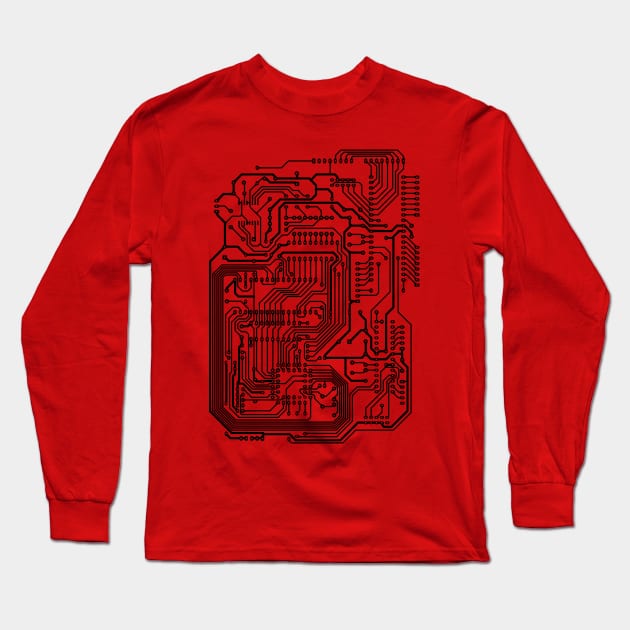 Circuit Long Sleeve T-Shirt by snespix